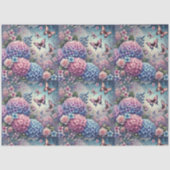 Lavendel staubiges Rosa Vintage-Spitze Blumen-Deko Seidenpapier (Vorderseite)
