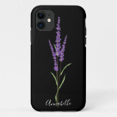 Lavendel Stem auf dem Personalisierten Black iPhon Case-Mate iPhone Hülle (Rückseite)