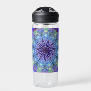 Lavendel Sternexplosion Mandala Wasserflasche Trinkflasche