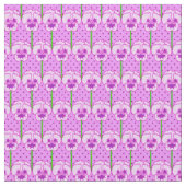 Lavendel-Stiefmütterchen - Retro-Tapete Stoff (Nahaufnahme)