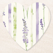 Lavendel Streifen Blumen Baby-Party