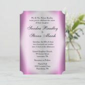 Lavendel Stripe Wedding Einladung 5"x 7" (Stehend Vorderseite)
