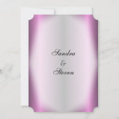Lavendel Stripe Wedding Einladung 5"x 7" (Rückseite)