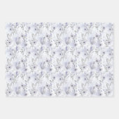 Lavendel Stripes Balloon Brautparty Geschenkpapier Set (Vorderseite 2)