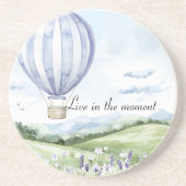 Lavendel Stripes Balloon Brautparty Getränkeuntersetzer (Vorne)