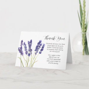 Lavendel-Sympathie-Blumen-Trauer-Dankeschön  Einladung