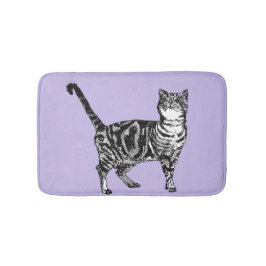 Lavendel Tabby Katze Pastel Girls Katzen Katzen Ba Badematte