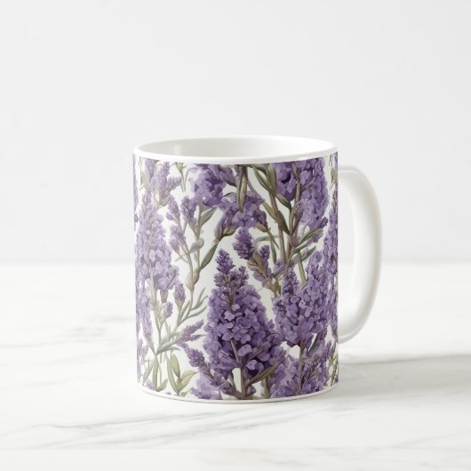 Lavendel-Tasse Kaffeetasse (VorderseiteRechts)