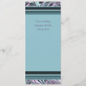 Lavendel-Teal-Blau-Hochzeitsprogramm Programm (Rückseite)