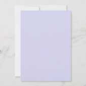 Lavendel-Teal-Rosen-Hochzeit Einladung (Rückseite)