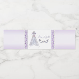 Lavendel TeePee Baby Shower Wasserflaschen-Etikett Wasserflaschenetikett