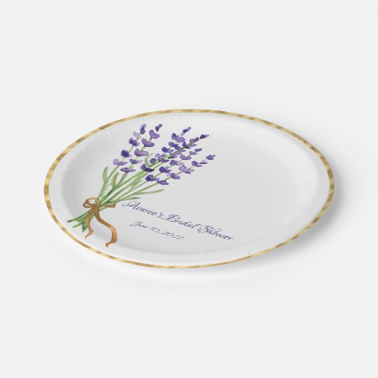 Lavendel-Teller Pappteller (Schrägansicht)