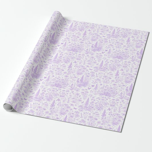 Lavendel-Toile Geschenkpapier (Ungerollt)