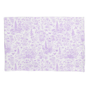 Lavendel-Toile Kissenbezug