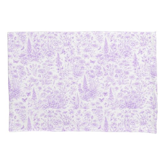 Lavendel-Toile Kissenbezug (Vorderseite)