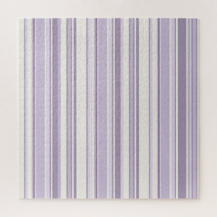 Lavendel-Töne weiche Elfenbein-Streifen Puzzle
