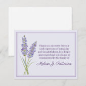 Lavendel Trauerkarte Danke Lavendelblüte (Vorne/Hinten)