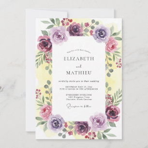 Lavendel-Träumerei Florale Romanze Hochzeit Einladung