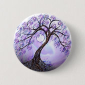 Lavendel Tree of Life Button (Vorderseite)