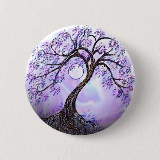 Lavendel Tree of Life Button (Vorderseite)