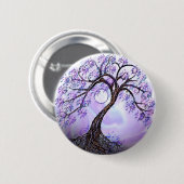 Lavendel Tree of Life Button (Vorne & Hinten)