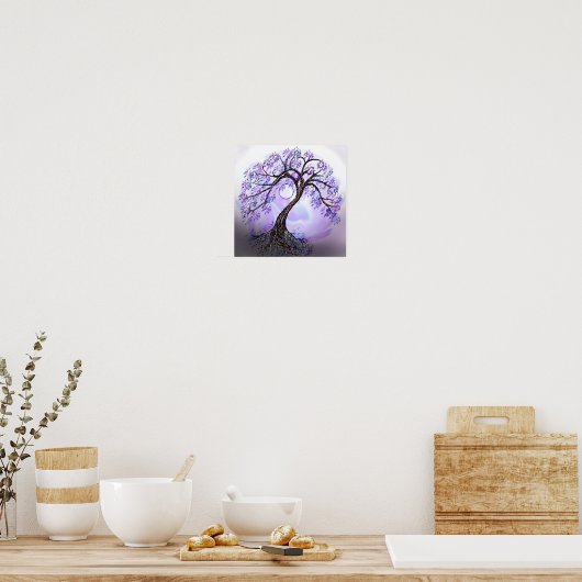 Lavendel Tree of Life Poster (Küche)
