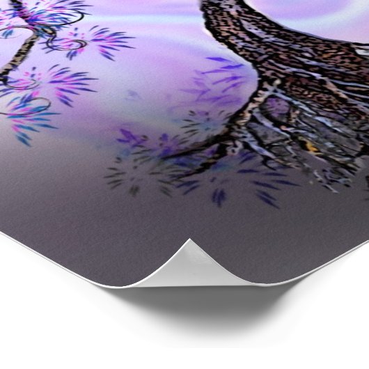 Lavendel Tree of Life Poster (Ecke)