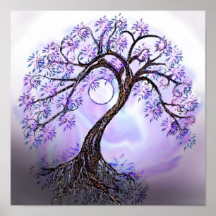 Lavendel Tree of Life Poster