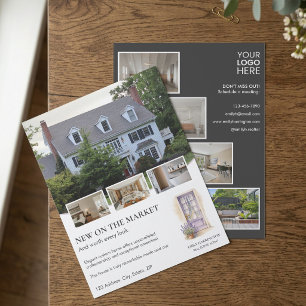 Lavendel-Tür-Aquarell-Immobilienmakler-Angebot Flyer