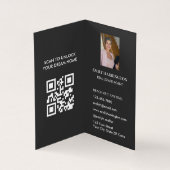 Lavendel-Tür-Wasserfarbe QR-Code Immobilienmakler Visitenkarten (Innenseite)