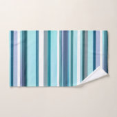 Lavendel Türkis Wasserfarben Streifen Badhandtuch Set (Handtuch)