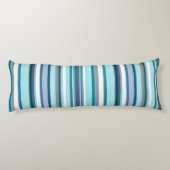 Lavendel Türkis Wasserfarben Streifen Seitenschläferkissen (Rückseite)