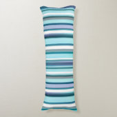 Lavendel Türkis Wasserfarben Streifen Seitenschläferkissen (Vorderseite Vertikal)