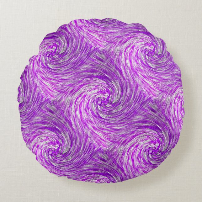 Lavendel Twirls..... Rundes Kissen (Vorderseite)