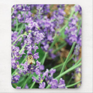 Lavendel-u. Honigbienen-Mausunterlage Mousepad