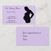 Lavendel u. schwarze Karte Doktor-Geschäft (Vorne/Hinten)