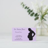 Lavendel u. schwarze Karte Doktor-Geschäft (Stehend Vorderseite)