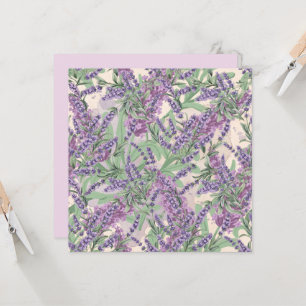 Lavendel-Überfluss Dusty Lavender Rustikale Blüten Karte