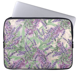 Lavendel-Überfluss Dusty Lavender Rustikale Blüten Laptopschutzhülle