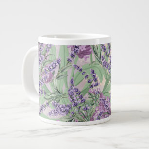 Lavendel-Überfluss Staubiges Lavendel Rustikales F Jumbo-Tasse