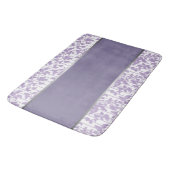 Lavendel und Abstrakter Silberbathmat Badematte (Schrägansicht)