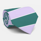 Lavendel und Aquamarine horizontale Streifen Krawatte (Gerollt)