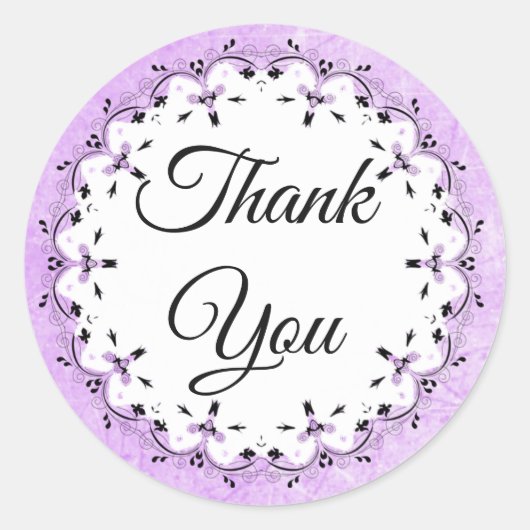 Lavendel und Black Danke Stickers (Vorderseite)