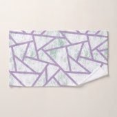 Lavendel und blassgrünes Mosaikmuster Badhandtuch Set (Handtuch)