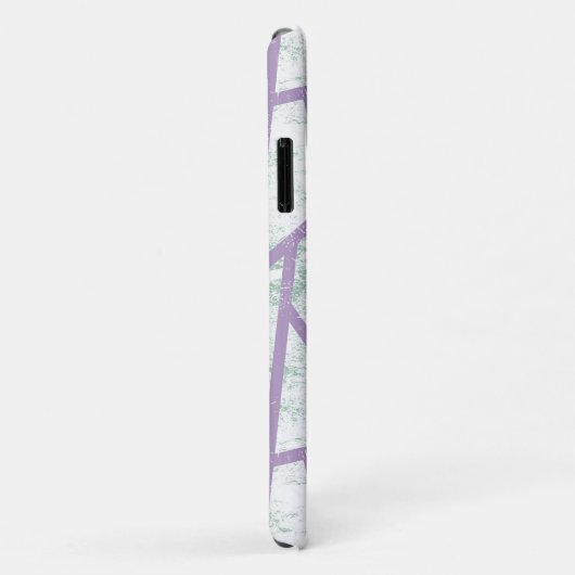 Lavendel und blassgrünes Mosaikmuster Case-Mate iPhone Hülle (Hinten/Rechts)