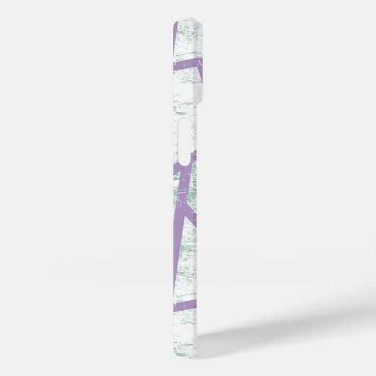 Lavendel und blassgrünes Mosaikmuster Case-Mate iPhone Hülle (Rückseite / Rechts)