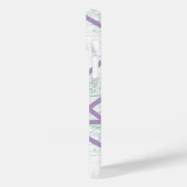 Lavendel und blassgrünes Mosaikmuster Case-Mate iPhone Hülle (Rückseite / Links)