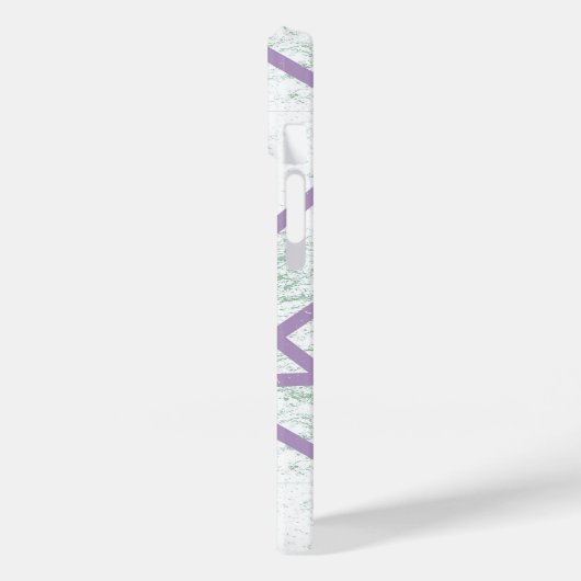 Lavendel und blassgrünes Mosaikmuster Case-Mate iPhone Hülle (Rückseite / Links)