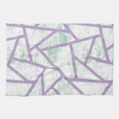 Lavendel und blassgrünes Mosaikmuster Geschirrtuch (Horizontal)