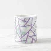 Lavendel und blassgrünes Mosaikmuster Kaffeetasse (Mittel)